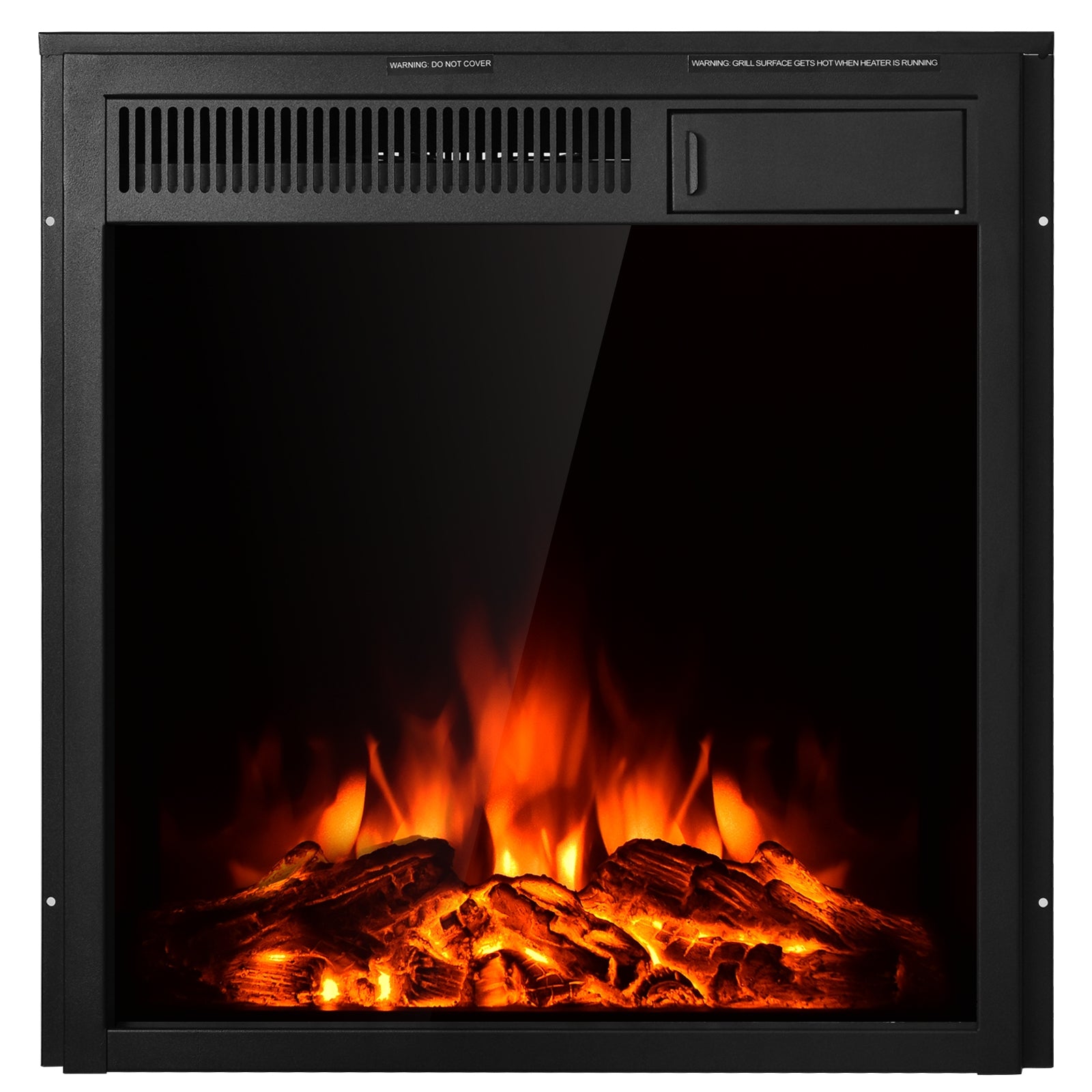 22.5 Inch Electric Fireplace Insert Freestanding and Recessed Heater, Black Fireplaces at Gallery Canada