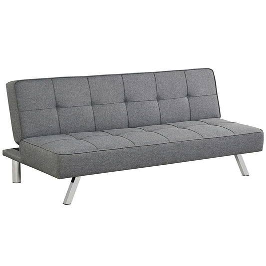 3-Seat Convertible Sofa Bed with High-Density Sponge for Living Room, Gray Sofas & Loveseats Gray at Gallery Canada