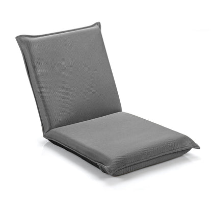 Adjustable 6 Position Folding Sofa Chair, Gray Floor Chairs Gray at Gallery Canada