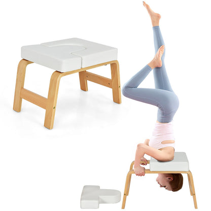 Yoga Headstand Bench Thick Pad for Relieve Fatigue and Body Building, White