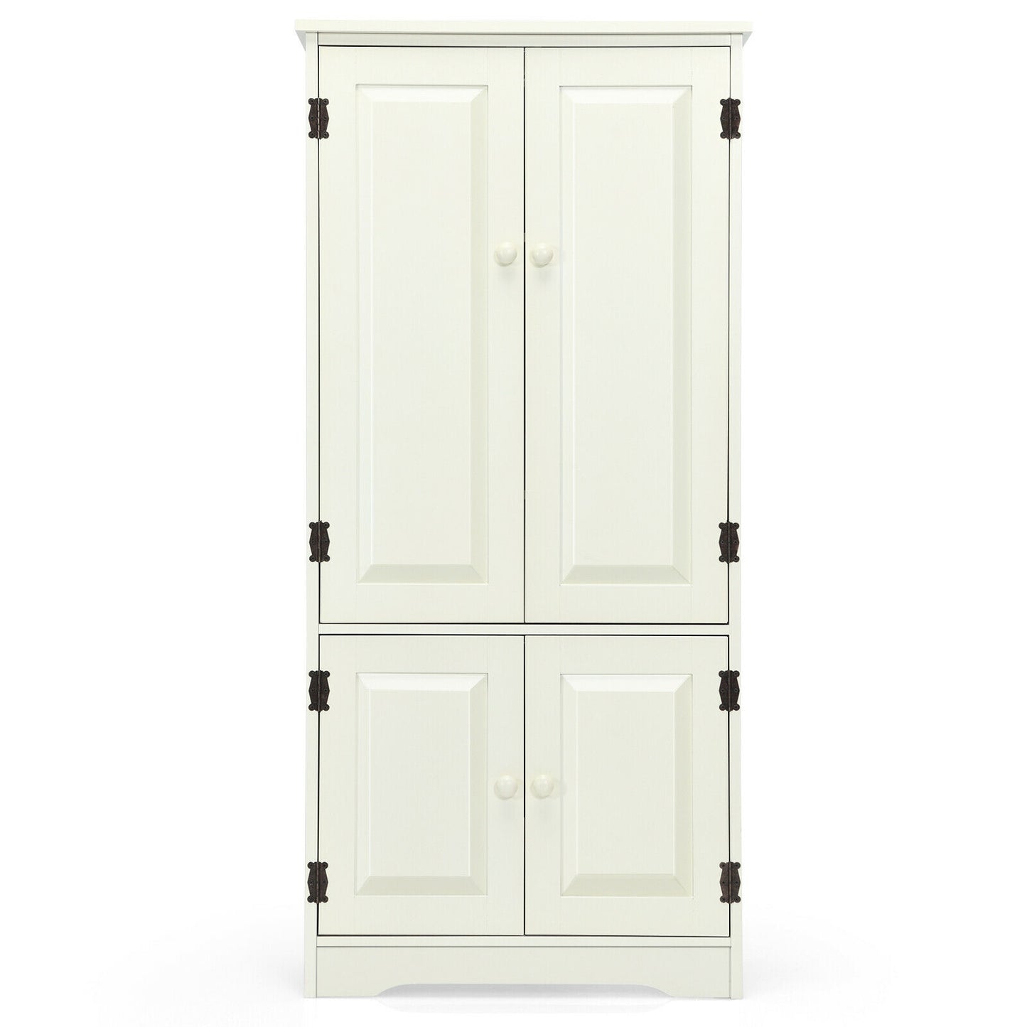 Accent Floor Storage Cabinet with Adjustable Shelves Antique 2-Door, White Armoires & Wardrobes at Gallery Canada