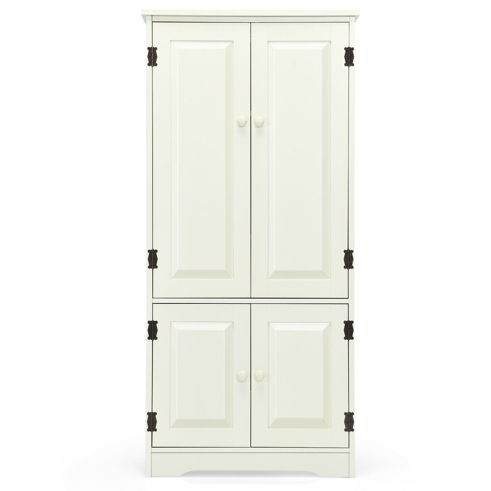 Accent Floor Storage Cabinet with Adjustable Shelves Antique 2-Door, White Armoires & Wardrobes at Gallery Canada