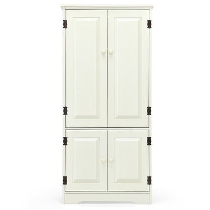 Accent Floor Storage Cabinet with Adjustable Shelves Antique 2-Door, White Armoires & Wardrobes at Gallery Canada