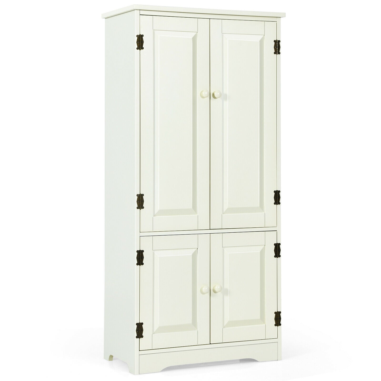 Accent Floor Storage Cabinet with Adjustable Shelves Antique 2-Door, White Armoires & Wardrobes White at Gallery Canada