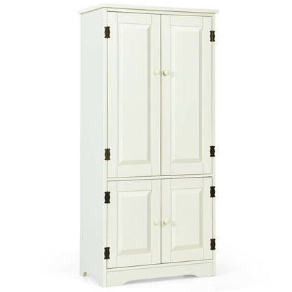 Accent Floor Storage Cabinet with Adjustable Shelves Antique 2-Door, White Armoires & Wardrobes White at Gallery Canada