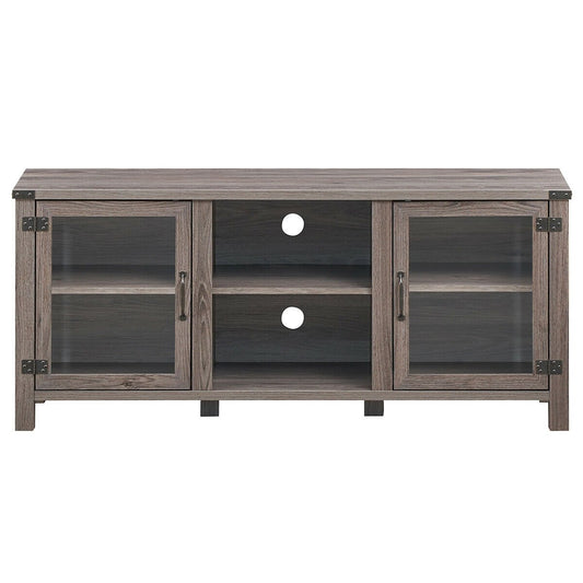 TV Stand Entertainment Center for TV's with Storage Cabinets, Gray at Gallery Canada