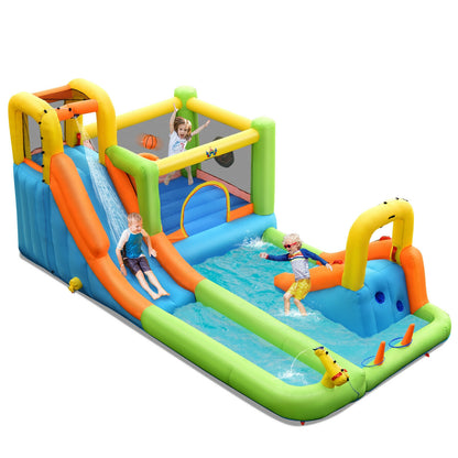 8 in 1 Inflatable Water Slide Park Bounce House Without Blower Bounce House bright colors at Gallery Canada