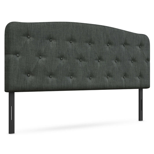 Faux Linen Headboard, Adjustable Heights, Gray Headboards Dark Gray at Gallery Canada