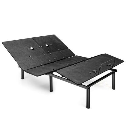 Queen Size Adjustable Bed Base with Head and Foot Incline, Black Simple Bed Frame Queen Size at Gallery Canada