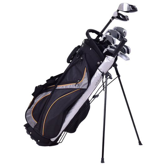 9 Inch Golf Stand Bag, Divider Carry Pockets Storage, Black Golf Black at Gallery Canada
