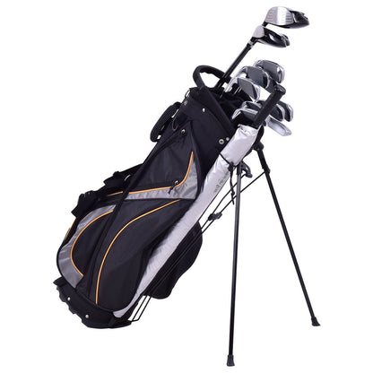 9 Inch Golf Stand Bag, Divider Carry Pockets Storage, Black Golf Black at Gallery Canada