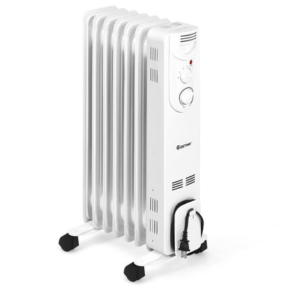 1500W Electric Space Heater with 3 Heat Settings and Safe Protection, White Space Heaters at Gallery Canada