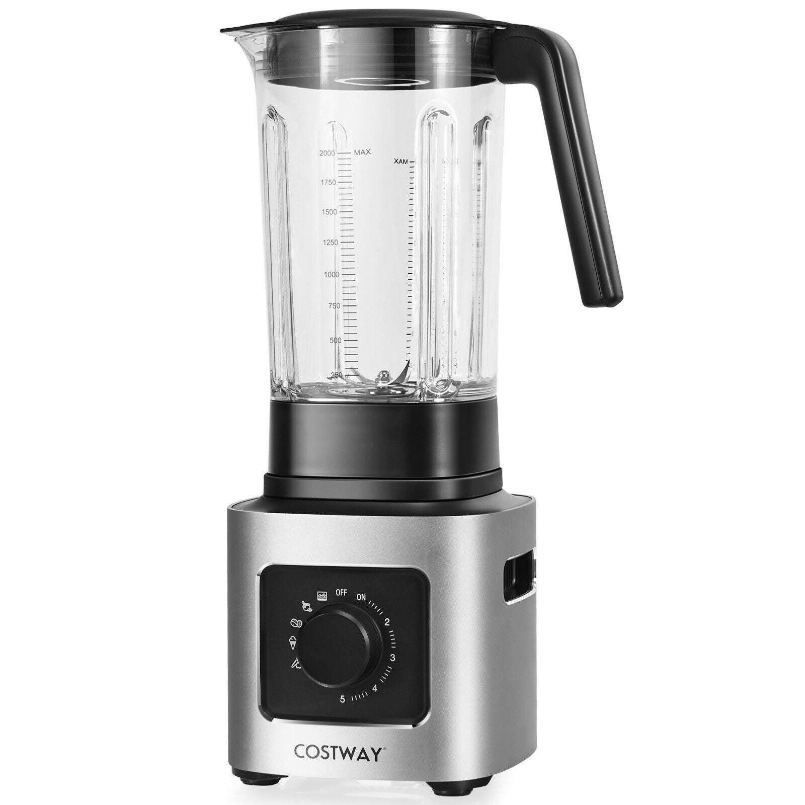 1500W 5-Speed Countertop Smoothie Blender with 5 Presets and 68oz Tritan Jar, Silver Food Mixers & Blenders Silver at Gallery Canada
