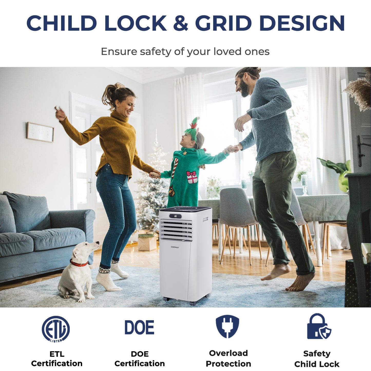 10000 BTU 4-in-1 Portable Air Conditioner with Dehumidifier and Fan Mode, White Air Conditioners at Gallery Canada