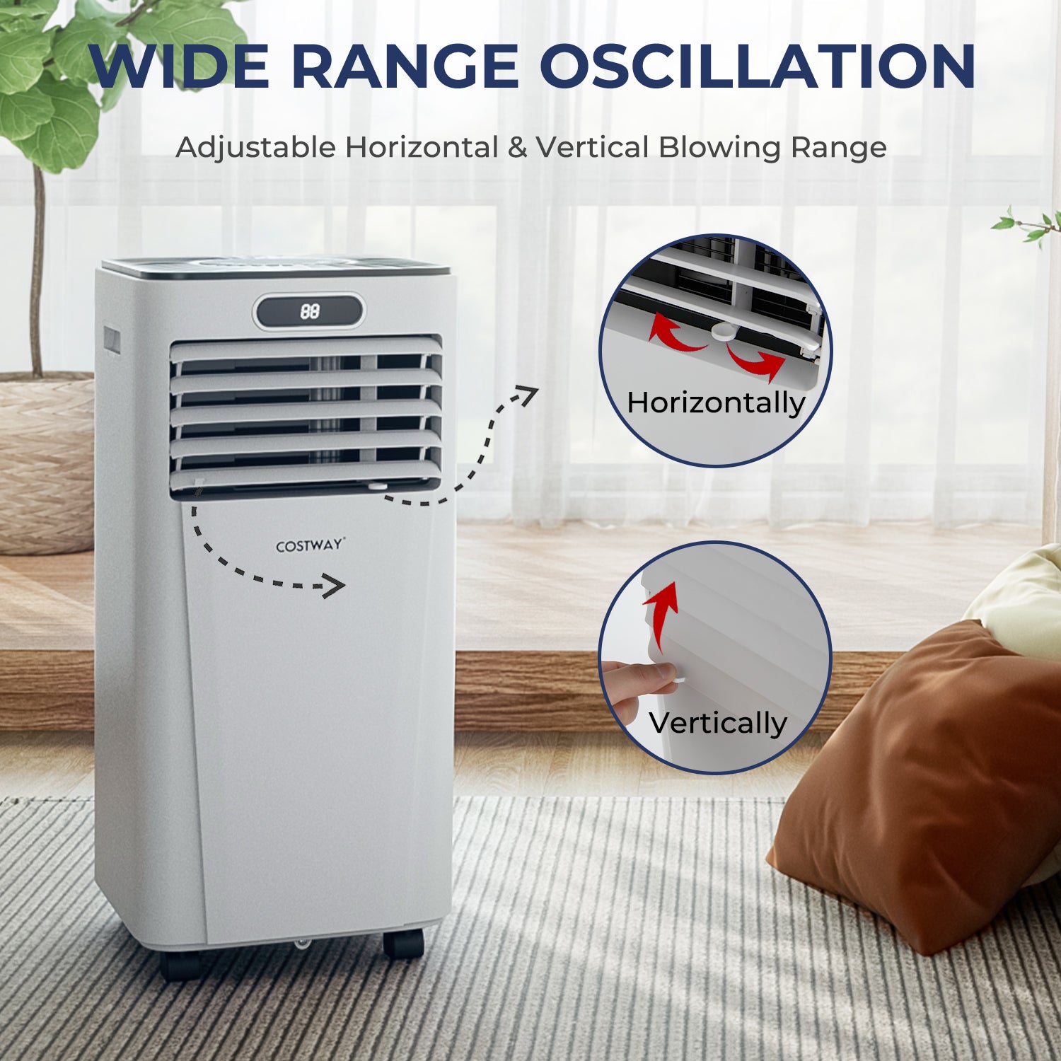 10000 BTU 4-in-1 Portable Air Conditioner with Dehumidifier and Fan Mode, White Air Conditioners at Gallery Canada