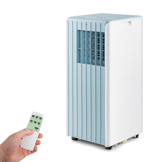 3-in-1 10000 BTU Air Conditioner with Humidifier and Smart Sleep Mode, Blue