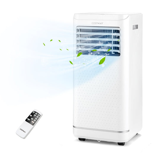 8000/10000 BTU Portable Air Conditioner with Dehumidifier and Fan Mode-8000 BTU, White