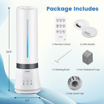 5.5L Cool Mist Humidifiers with Remote Control and 12 Hours Timer, White Dehumidifiers at Gallery Canada