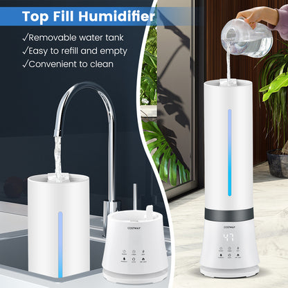 5.5L Cool Mist Humidifiers with Remote Control and 12 Hours Timer, White Dehumidifiers at Gallery Canada