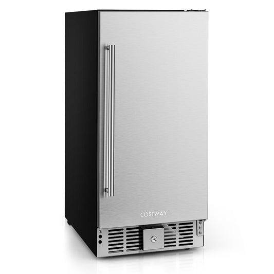 Compact Refrigerator, Adjustable Thermostat, Stainless Steel Door, Silver Refrigerators Silver at Gallery Canada