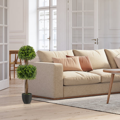 40 Inch Artificial Boxwood Topiary Ball Tree for Front Porch Patio Home, Green Faux Plants at Gallery Canada