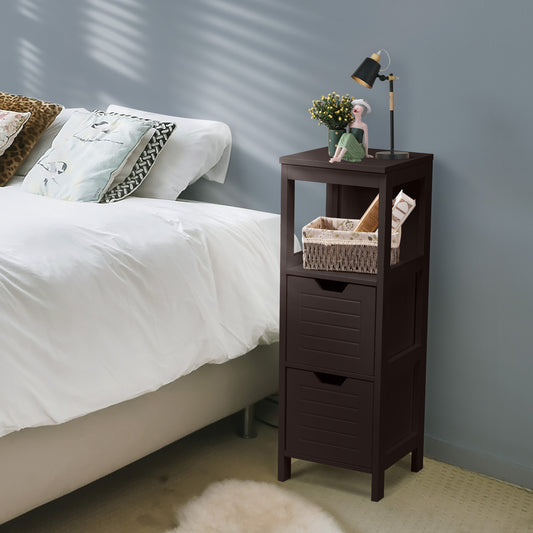 Wooden Floor Cabinet, Multifunction Storage Rack, Brown Floor Cabinets Brown at Gallery Canada
