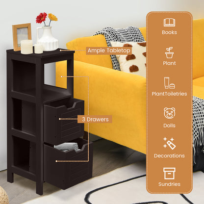 Wooden Floor Cabinet, Multifunction Storage Rack, Brown Floor Cabinets at Gallery Canada