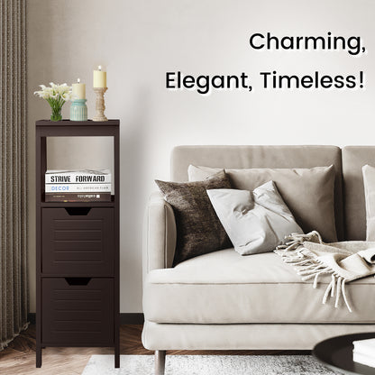 Wooden Floor Cabinet, Multifunction Storage Rack, Brown Floor Cabinets at Gallery Canada