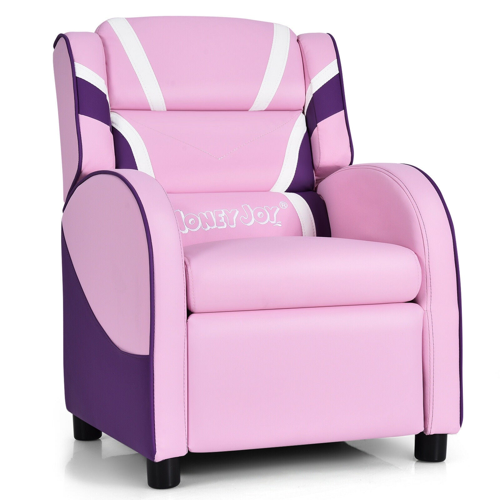 Kids Leather Recliner Chair with Side Pockets, Pink Kids Chairs & Seating at Gallery Canada