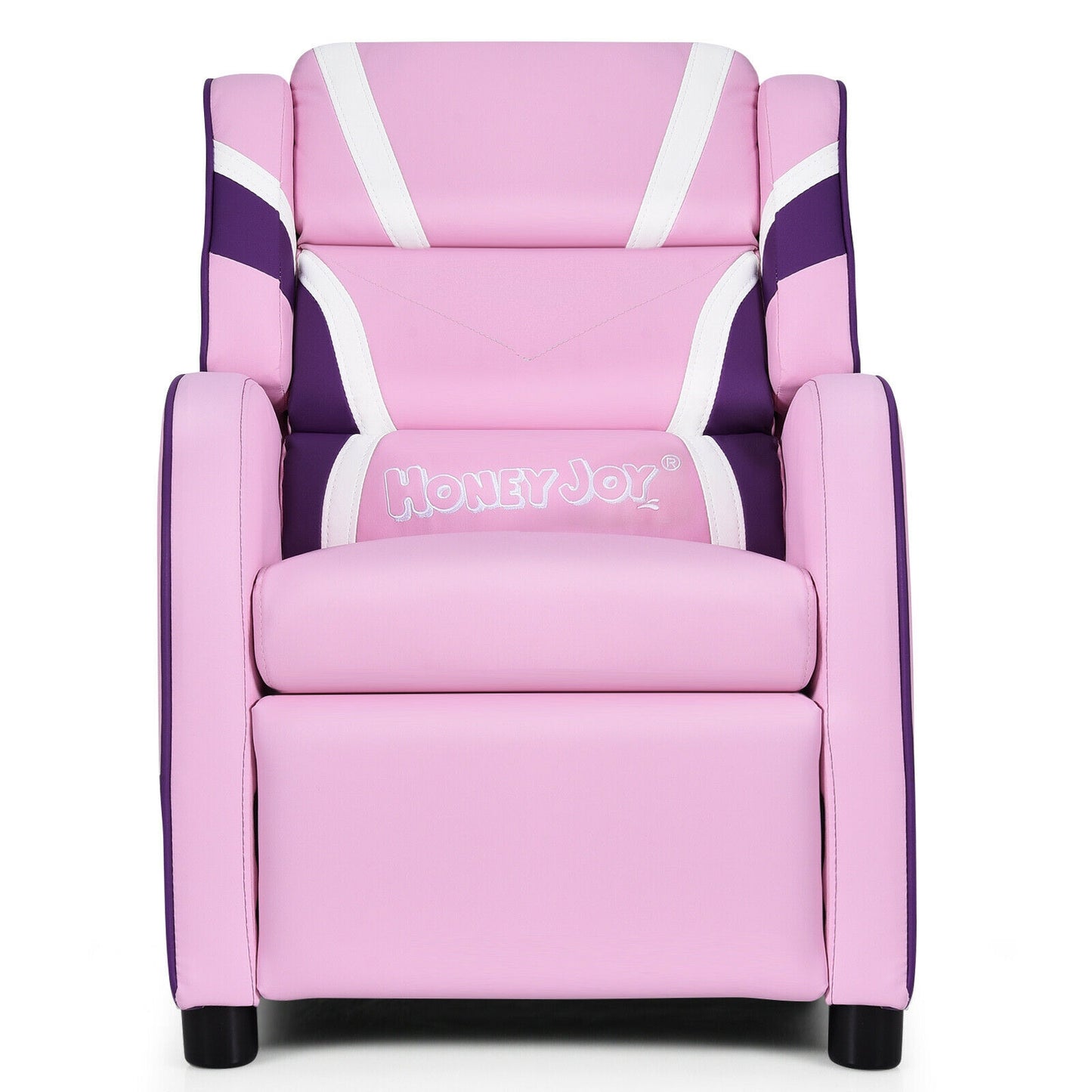 Kids Leather Recliner Chair with Side Pockets, Pink Kids Chairs & Seating at Gallery Canada