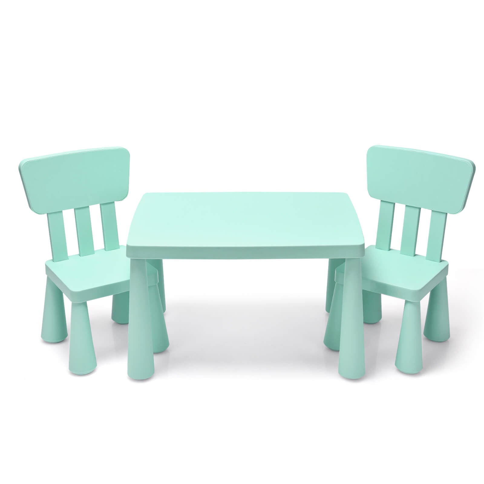 3 Pieces Toddler Multi Activity Play Dining Study Kids Table and Chair Set, Green Kids Table & Chair Sets at Gallery Canada