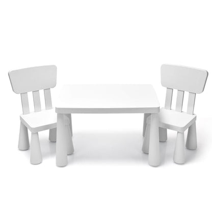 Toddler Activity Play Table And Chair Set, 3 Pieces, White