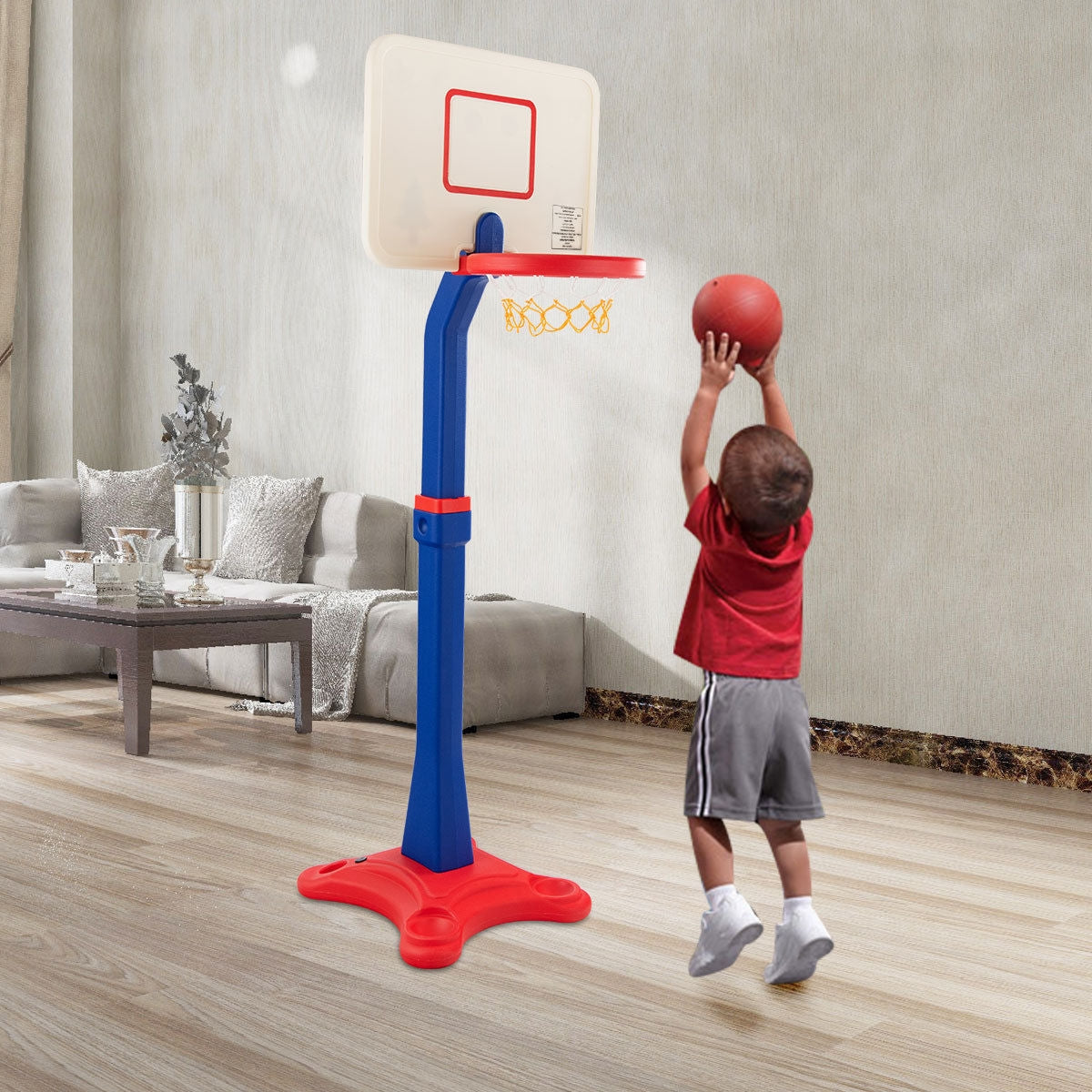 Kids Adjustable Height Basketball Hoop Stand, Multicolor Toy Sports at Gallery Canada