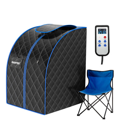 Portable Personal Far Infrared Sauna with Heating Foot Pad and Chair, Black Spa & Salon at Gallery Canada