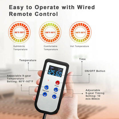 Portable Personal Far Infrared Sauna with Heating Foot Pad and Chair, Black Spa & Salon at Gallery Canada