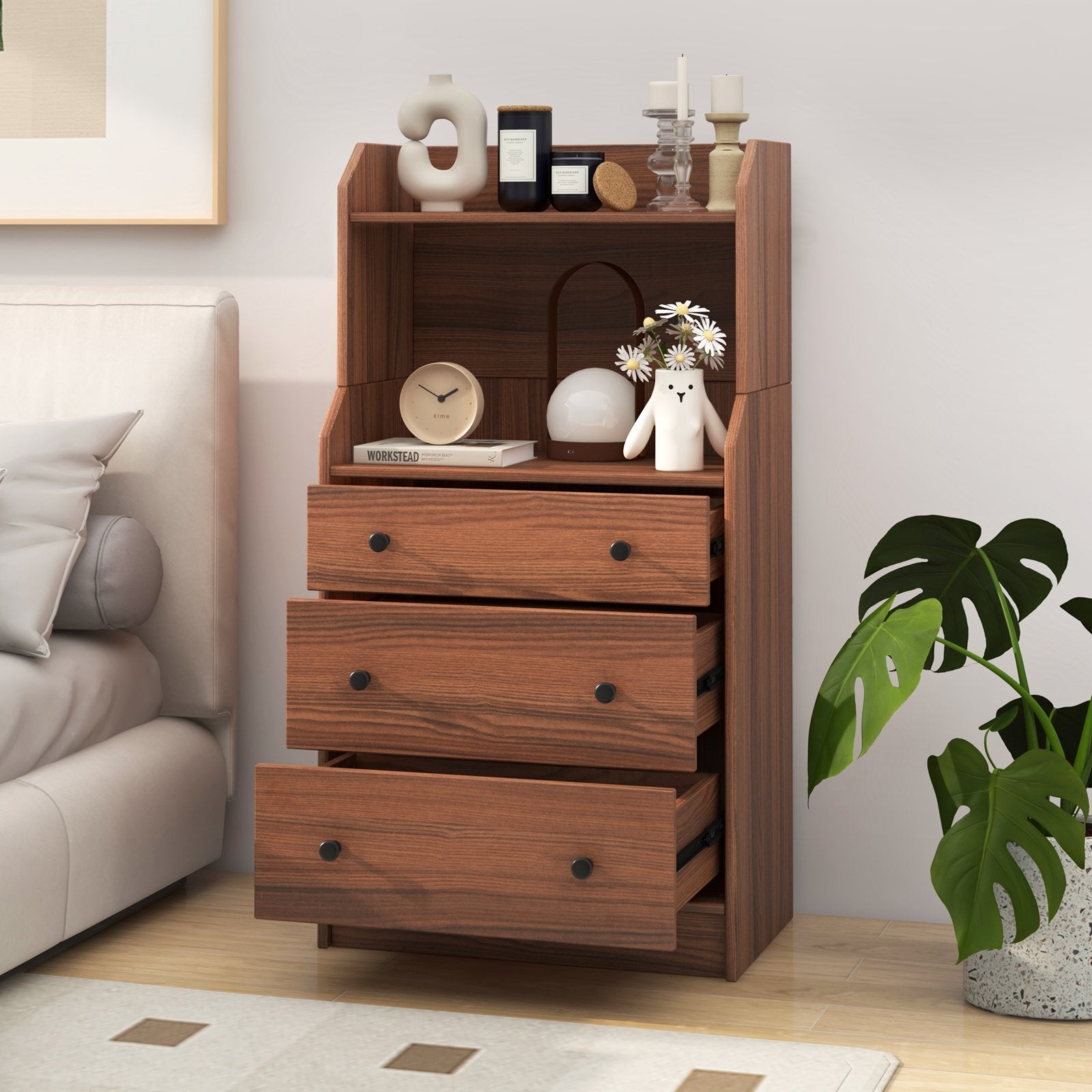 Modern Storage Dresser with Anti-toppling Device, Walnut at Gallery Canada
