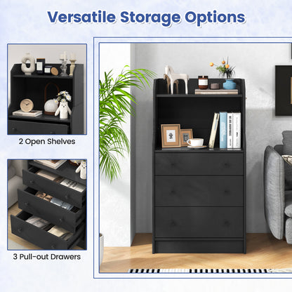 Modern Storage Dresser with Anti-toppling Device, Black Dressers & Chests at Gallery Canada