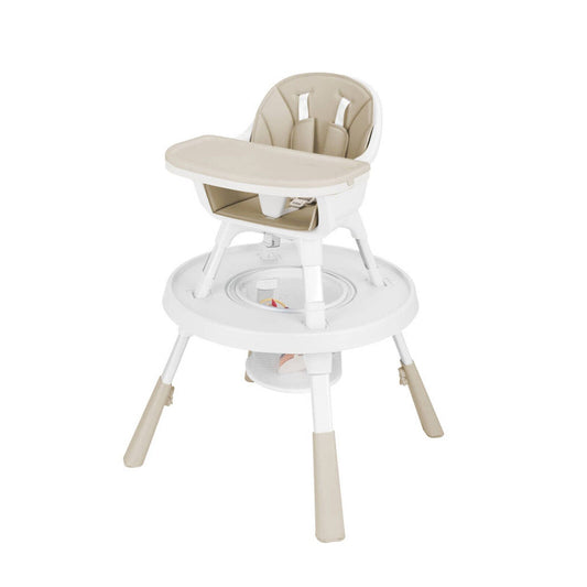 6-in-1 Baby High Chair Infant Activity Center with Height Adjustment, Beige at Gallery Canada