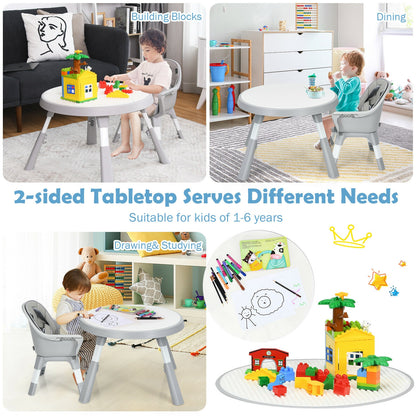 6-in-1 Baby High Chair Infant Activity Center with Height Adjustment, Gray High Chairs at Gallery Canada