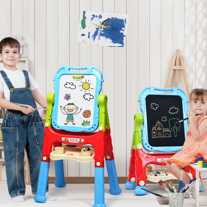 Height Adjustable Kids Art Easel Magnetic Double Sided Board, Blue Art Easels at Gallery Canada