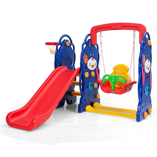 3-in-1 Toddler Climber and Swing Playset, Multicolor
