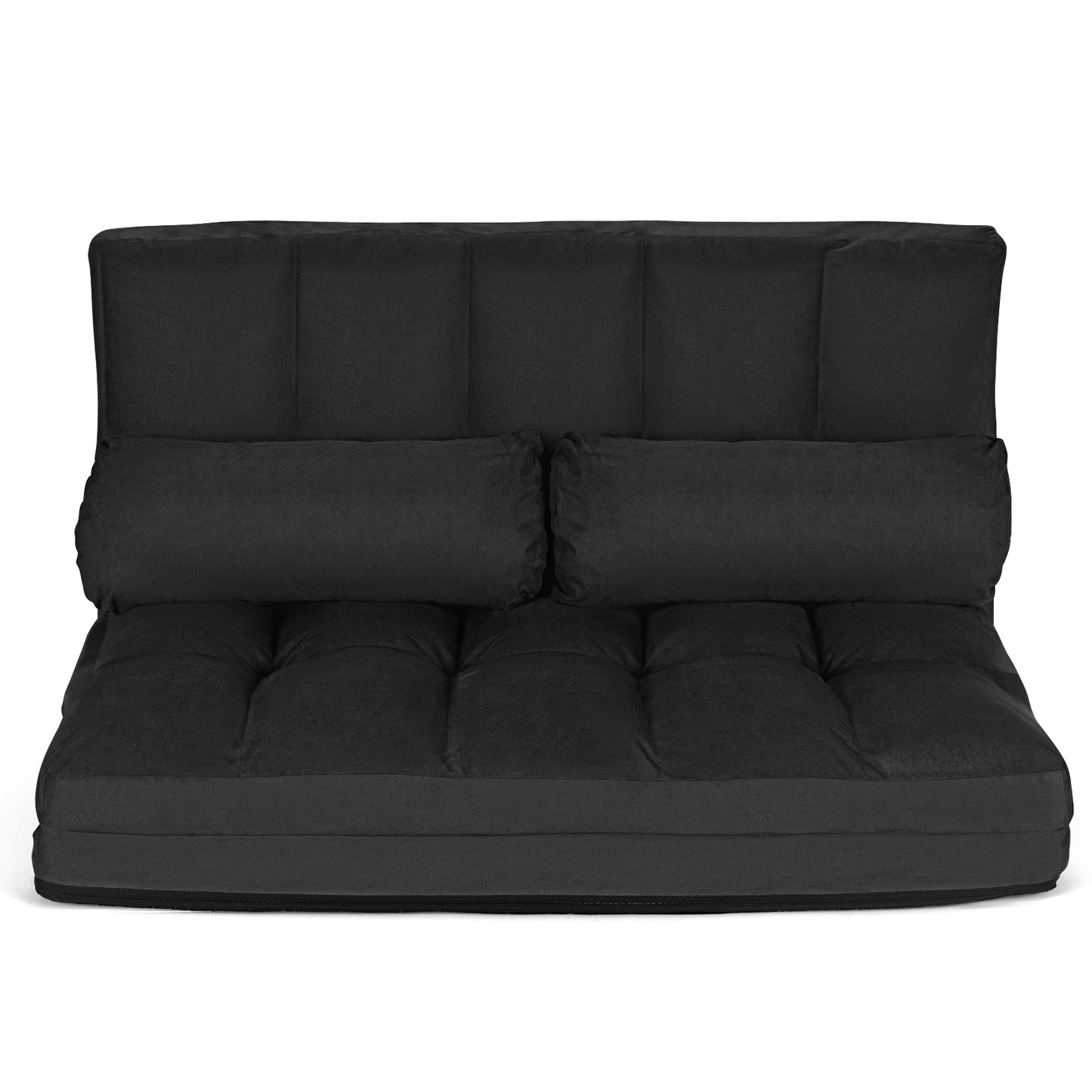 Foldable Floor 6-Position Adjustable Lounge Couch, Black Floor Chairs at Gallery Canada