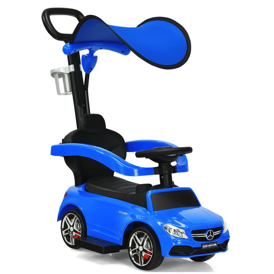 3-in-1 Mercedes Benz Ride-on Toddler Sliding Car, Blue at Gallery Canada