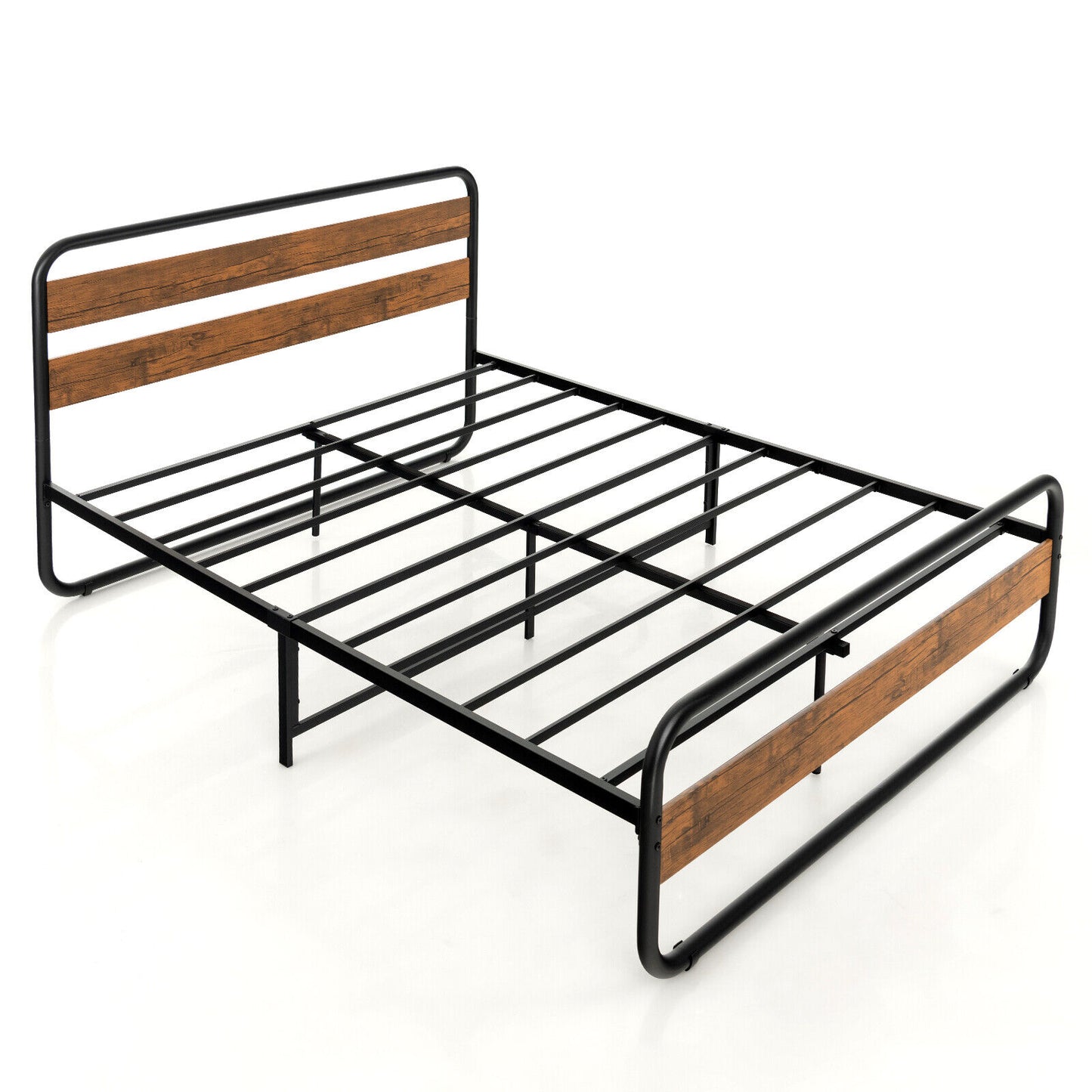 Arc Platform Bed With Headboard, Footboard, Queen Size, Black Simple Bed Frame at Gallery Canada