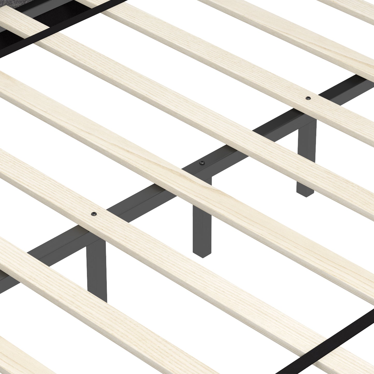 Twin/Full/Queen Size Upholstered Platform Bed with Button Tufted Headboard-Full Size, Gray Simple Bed Frame at Gallery Canada