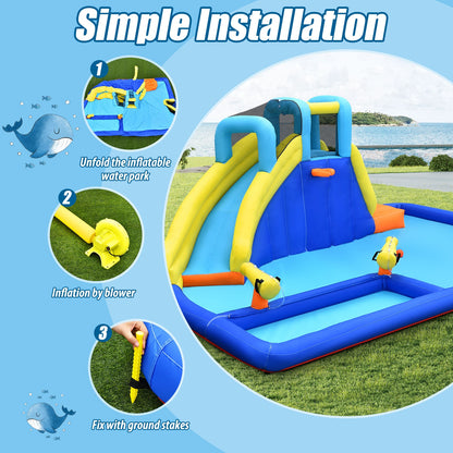 6-in-1 Inflatable Water Slide Jumping House without Blower Bounce House at Gallery Canada