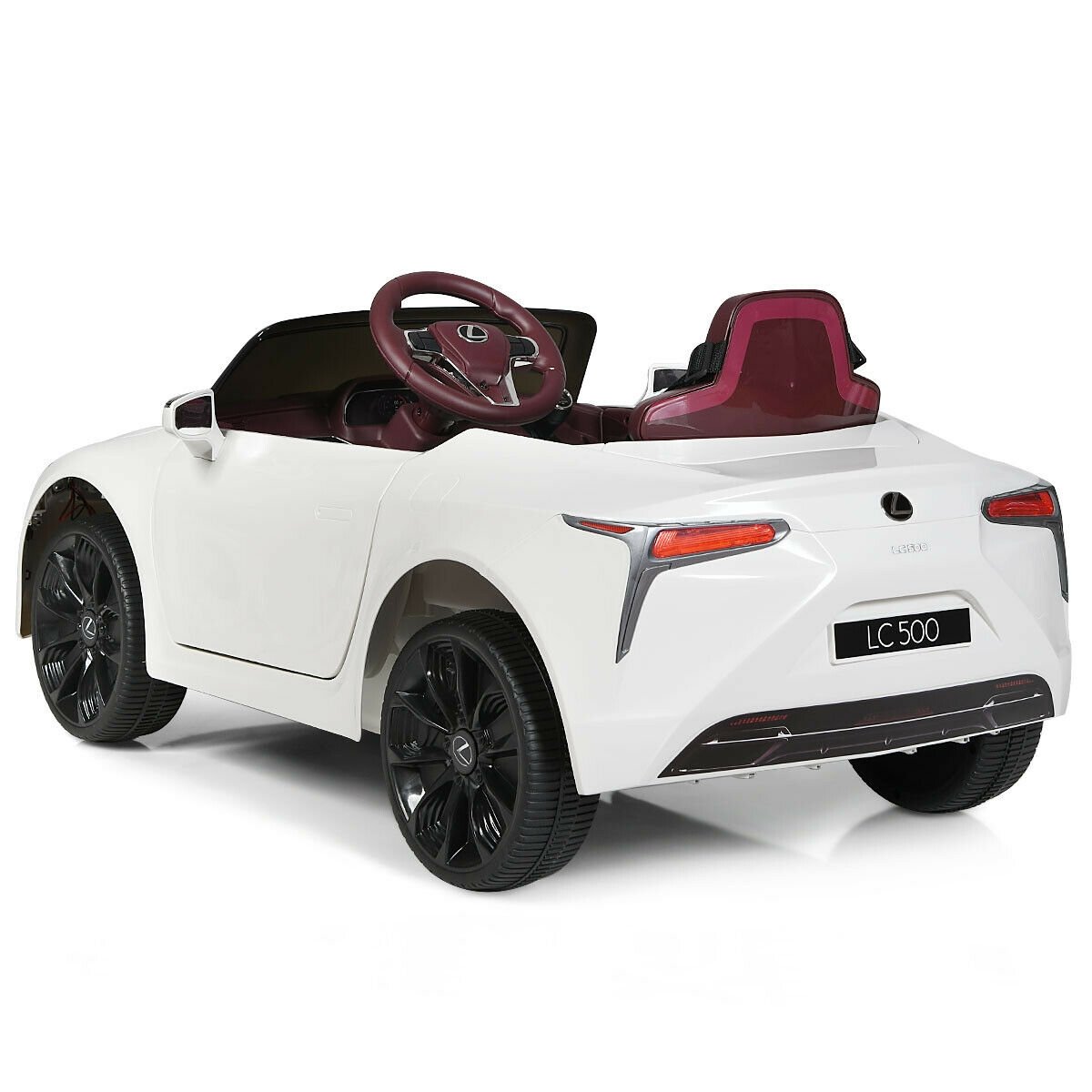 Lexus LC500 Licensed Kids 12V Ride Remote Control Electric Vehicle, White - Gallery Canada