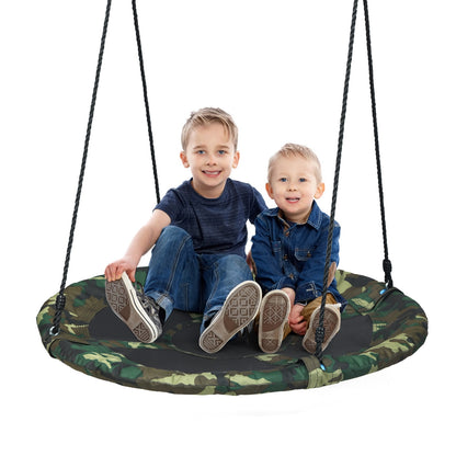 40 Inch Flying Saucer Tree Swing Outdoor Play Set with Adjustable Ropes Gift for Kids, Green Swing & Playsets at Gallery Canada