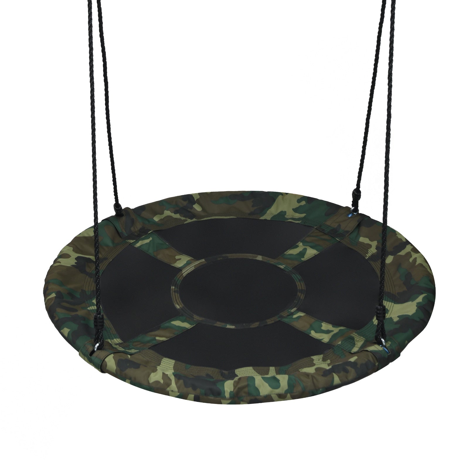 40 Inch Flying Saucer Tree Swing Outdoor Play Set with Adjustable Ropes Gift for Kids, Green Swing & Playsets Green at Gallery Canada