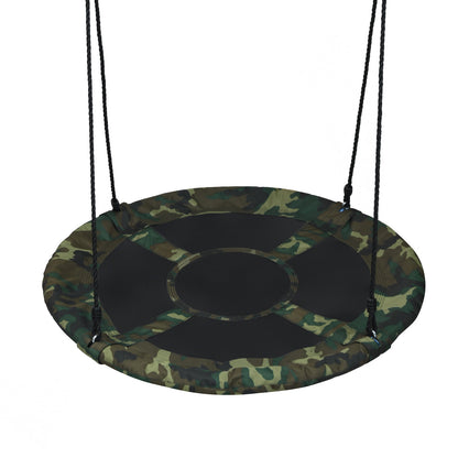 40 Inch Flying Saucer Tree Swing Outdoor Play Set with Adjustable Ropes Gift for Kids, Green Swing & Playsets Green at Gallery Canada